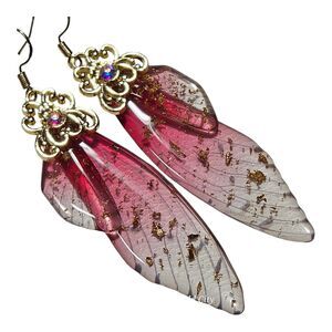 Fairy Butterfly Wings Handmade Earrings Fantasy Nature Magical Insect Witch Bug
